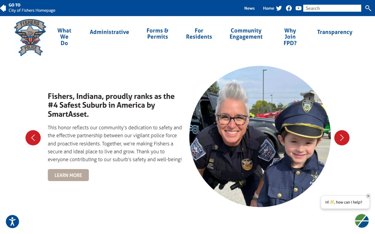 Fishers Police Department website and police records