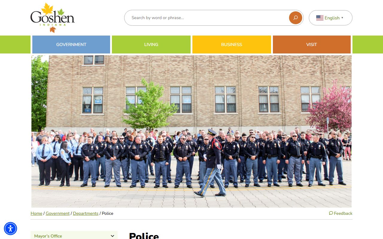 Goshen Police Department police records