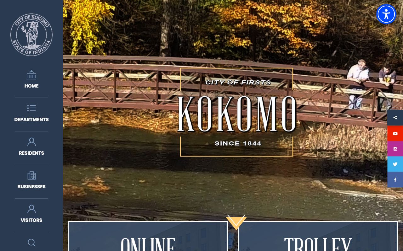 Kokomo Police Department city website with contact and records information