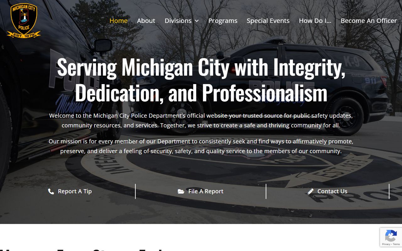 Michigan City Police Department police records