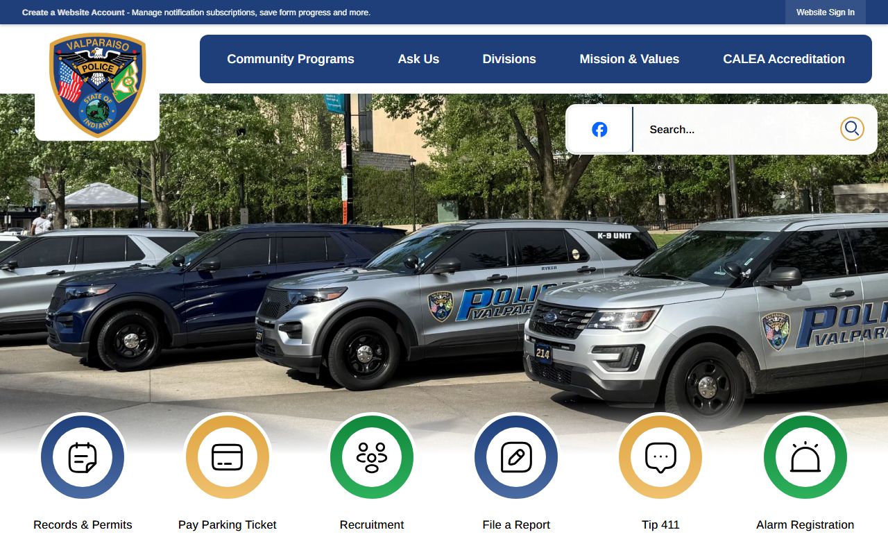 Valparaiso Police Department police records