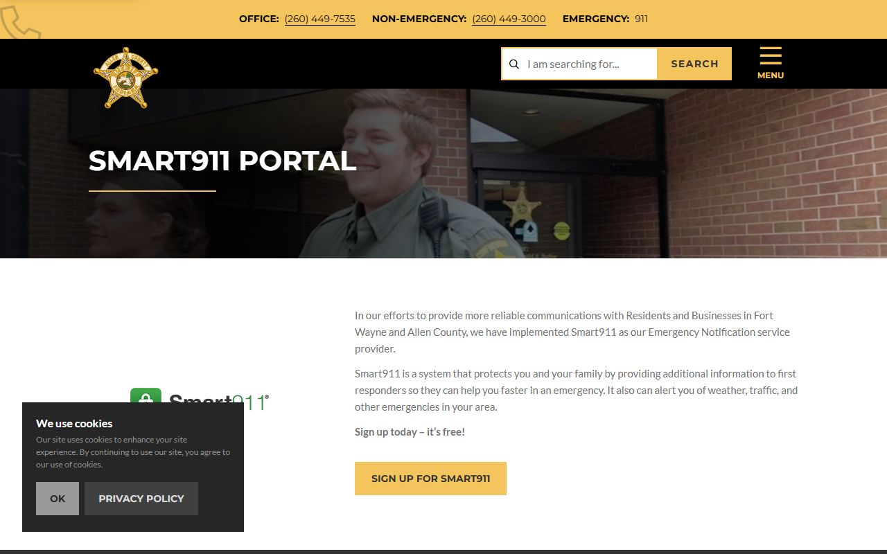 Allen County Smart911 portal police records