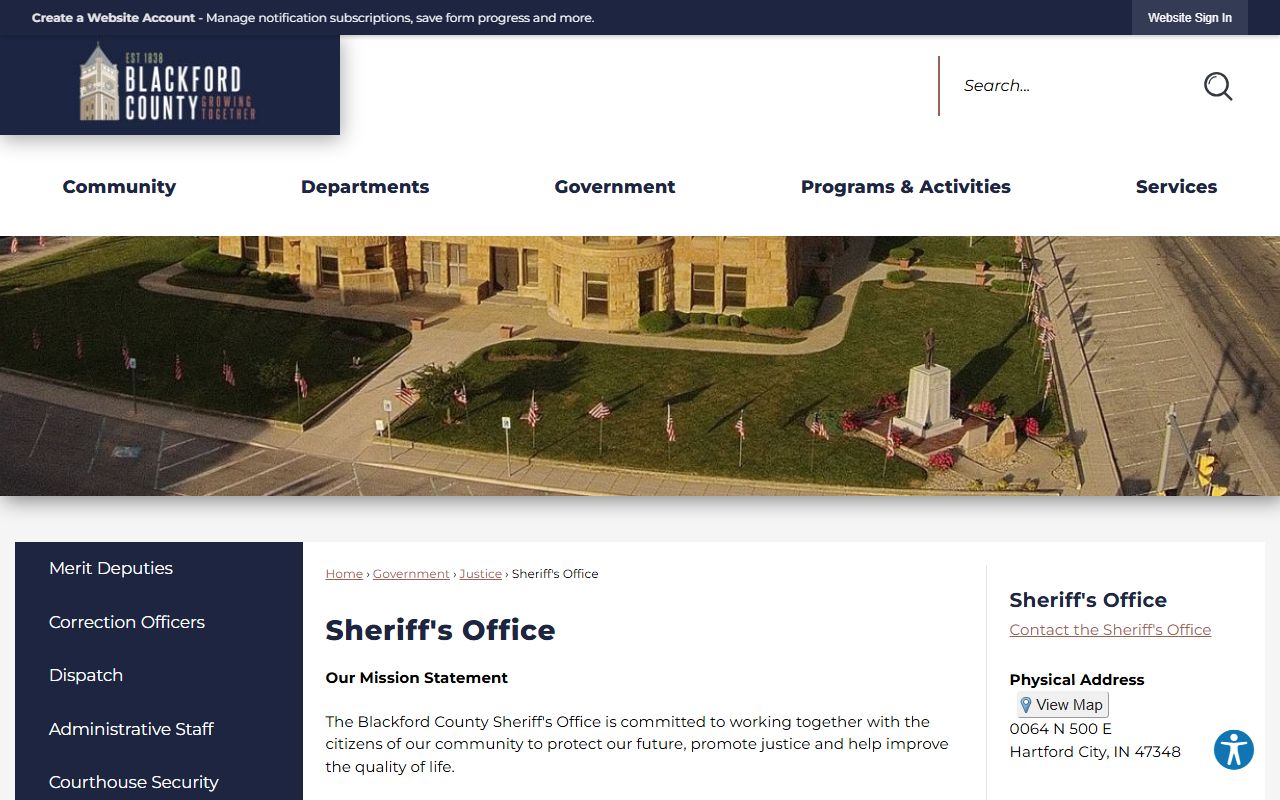 Blackford County Sheriff police records