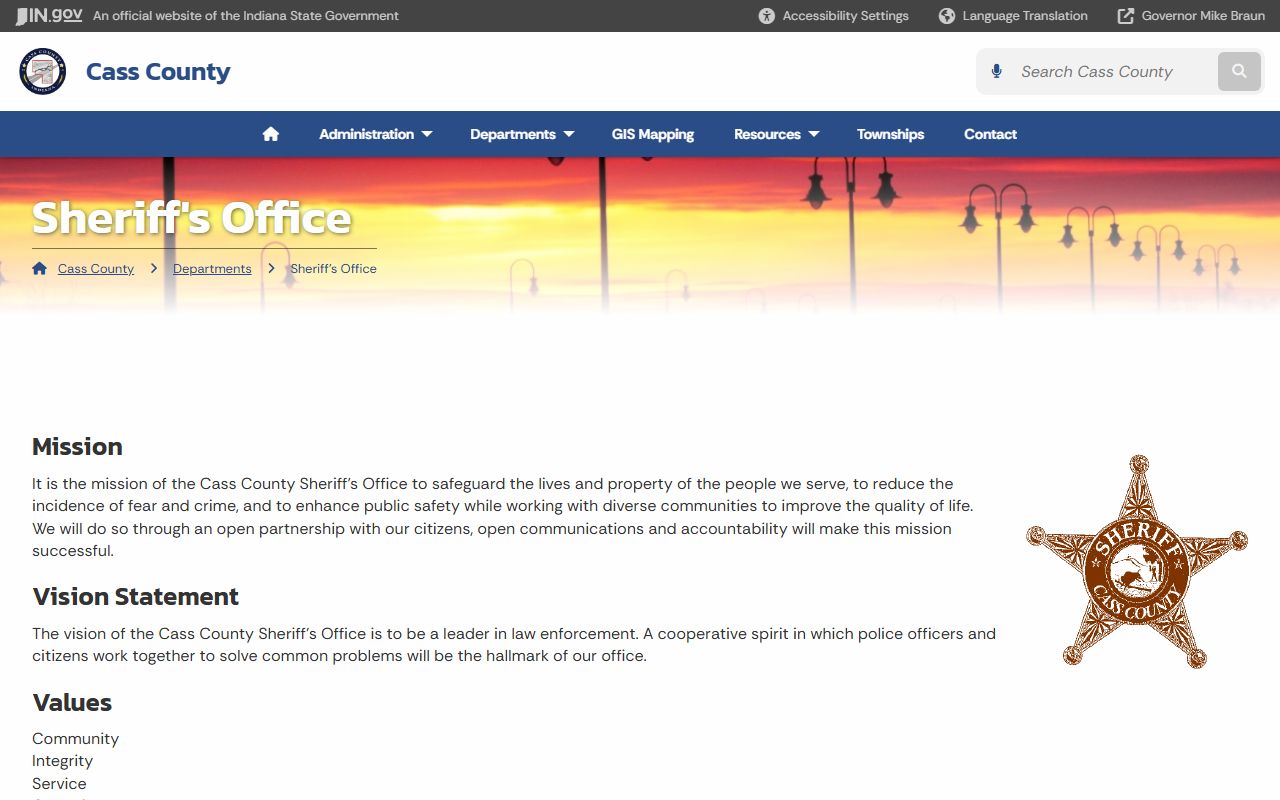 Cass County Sheriff police records