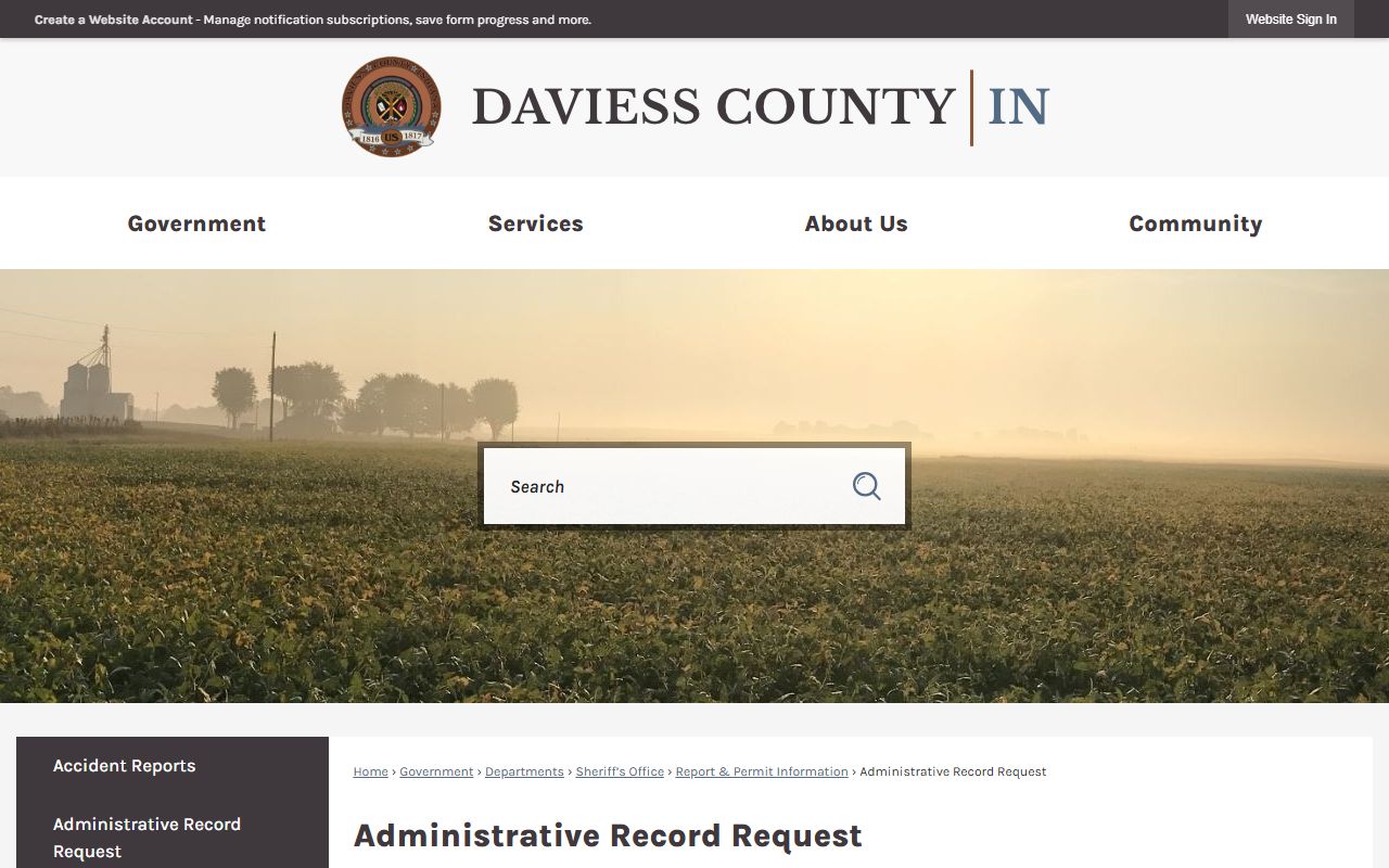 Daviess County Sheriff police records