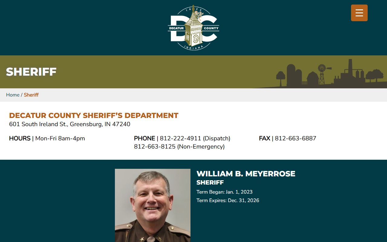 Decatur County sheriff page police records