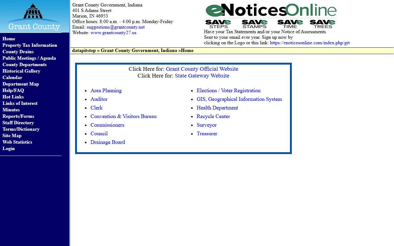 Grant County Sheriff police records