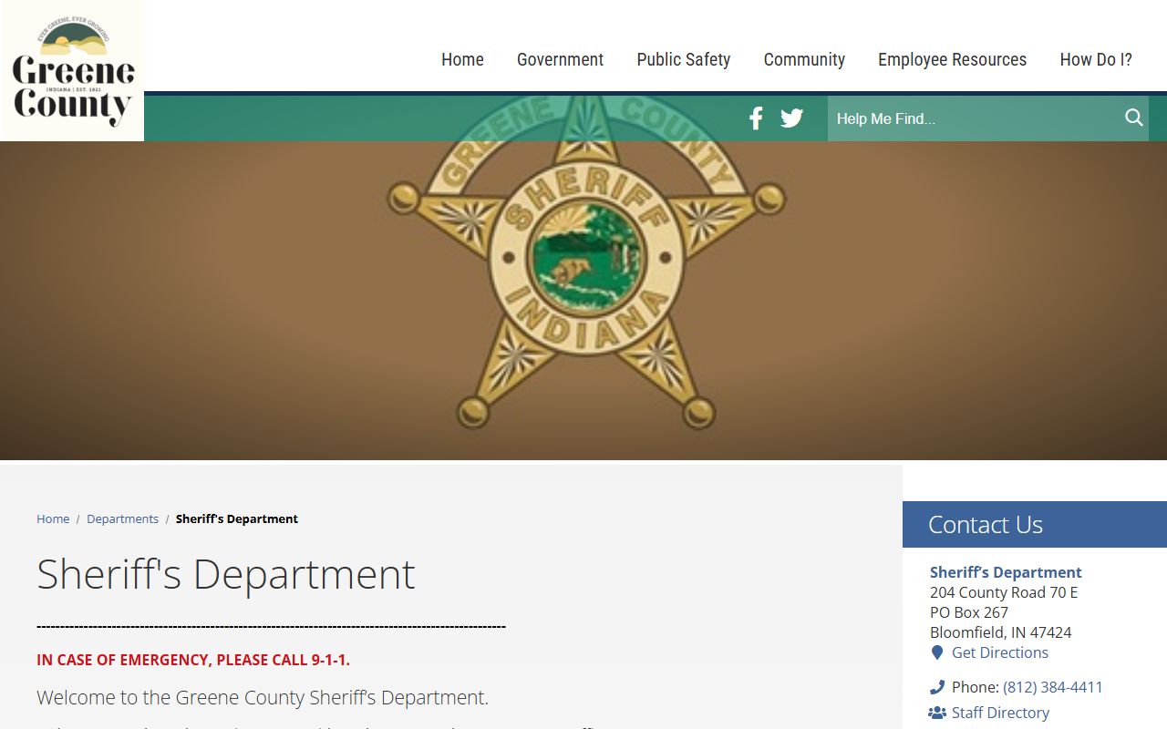 Greene County Sheriff police records