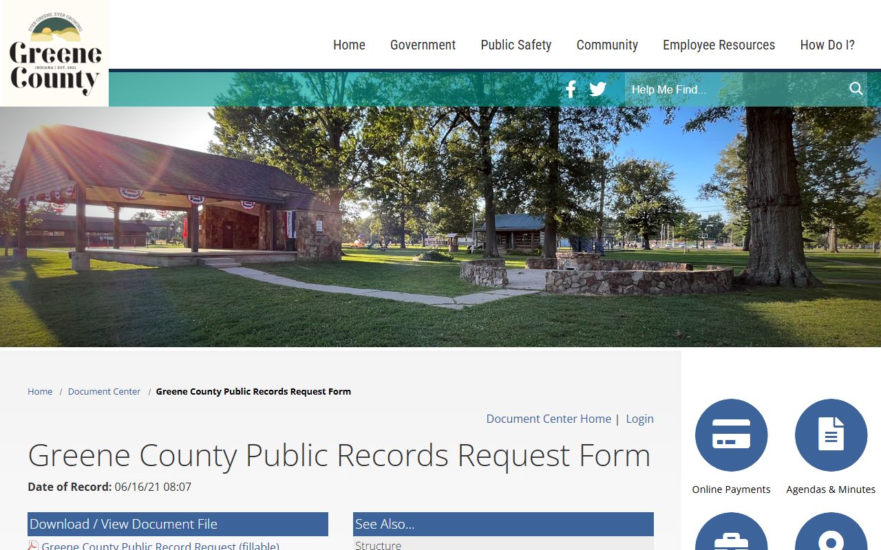 Greene County Sheriff police records