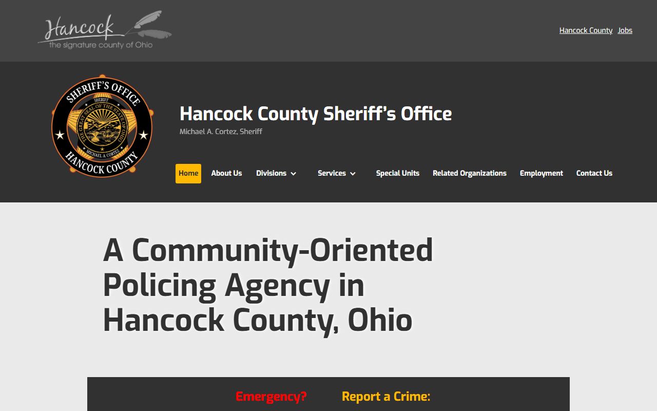 Hancock County Sheriff police records