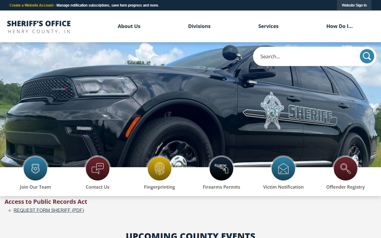 Henry County Sheriff's Office police records