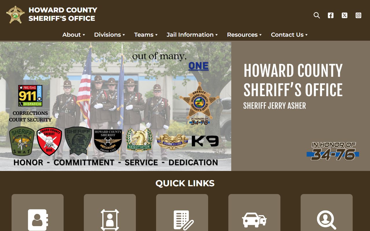 Howard County Sheriff's Office police records