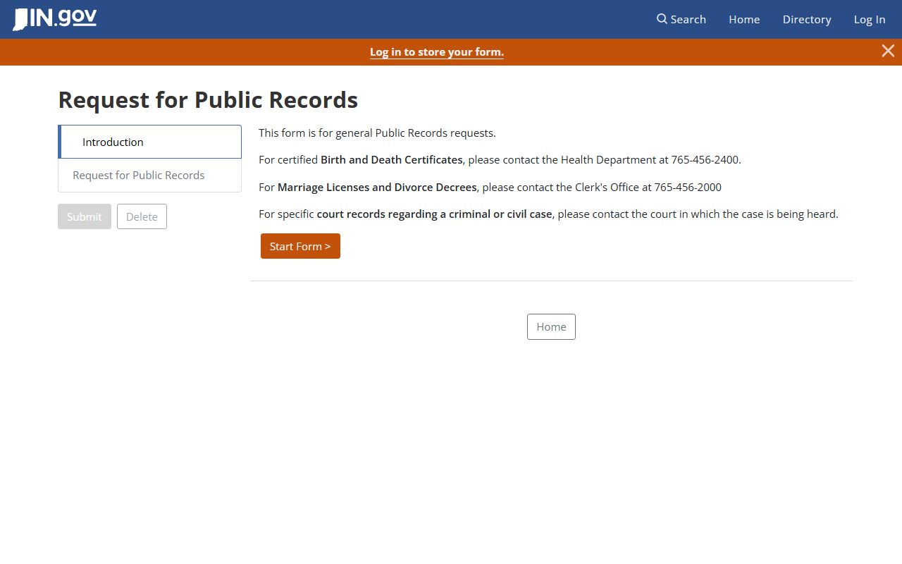 Howard County public records request form police records