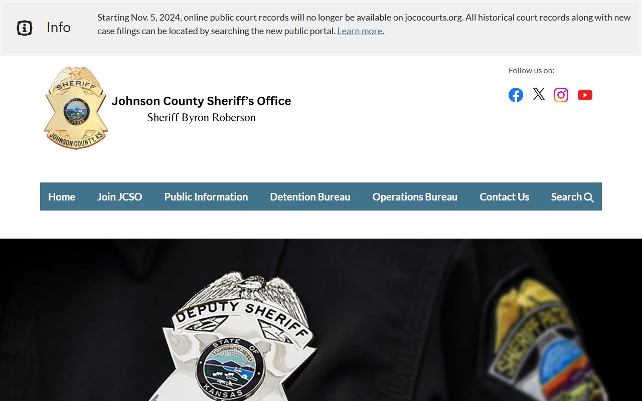 Johnson County police records sheriff office