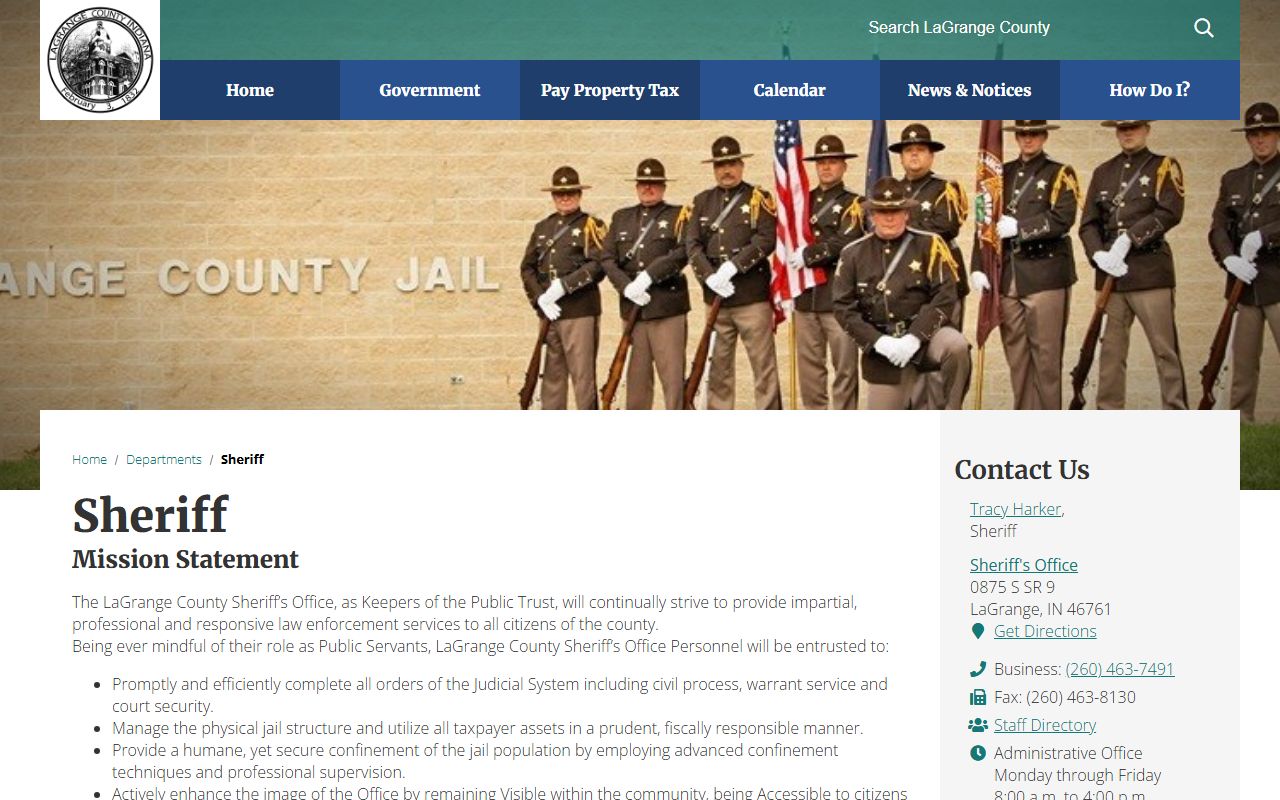 LaGrange County Sheriff Department police records